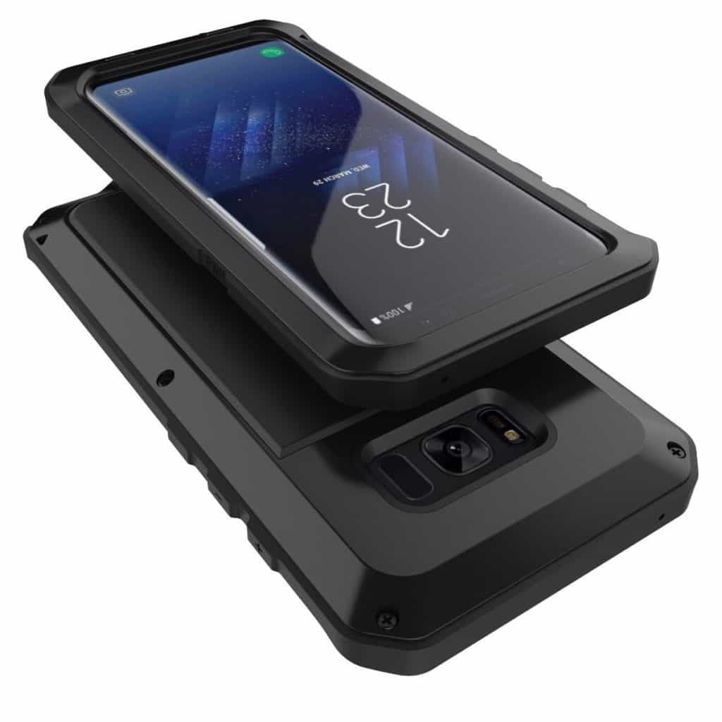 POWERFUL 360° Alu Hülle G955F Galaxy S8 Plus Schwarz