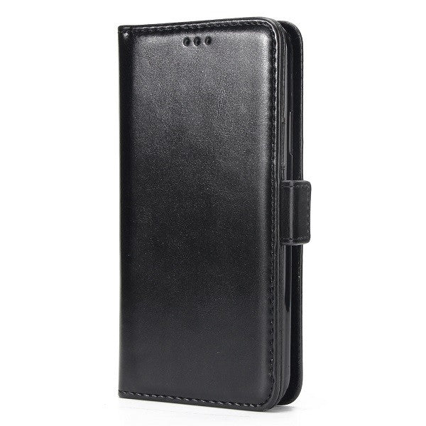 iPhone X Schwarz Book Leder Tasche
