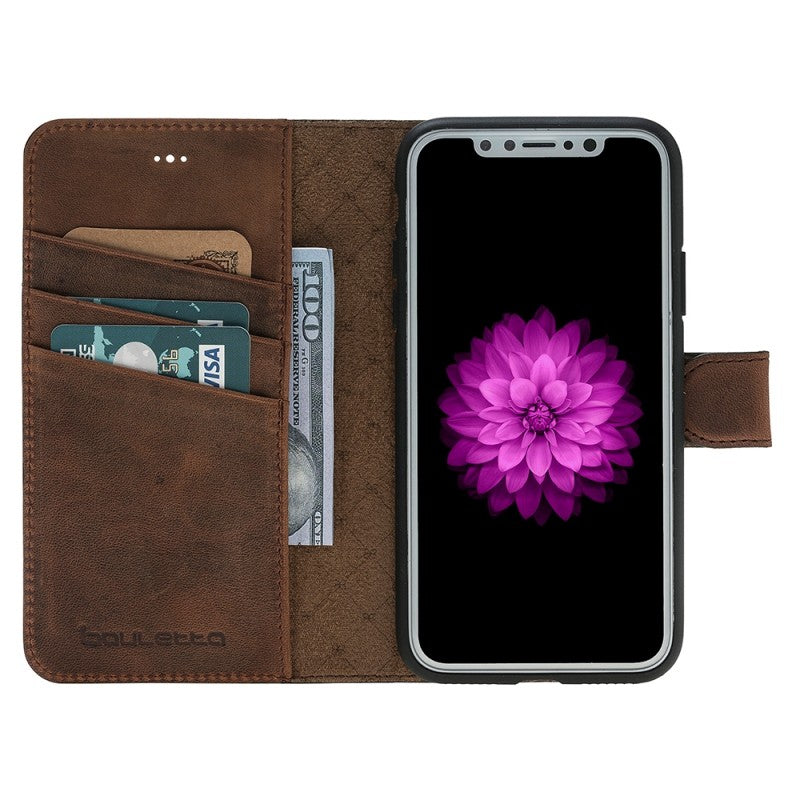 Bouletta Echt Leder Magic Wallet iPhone X Braun