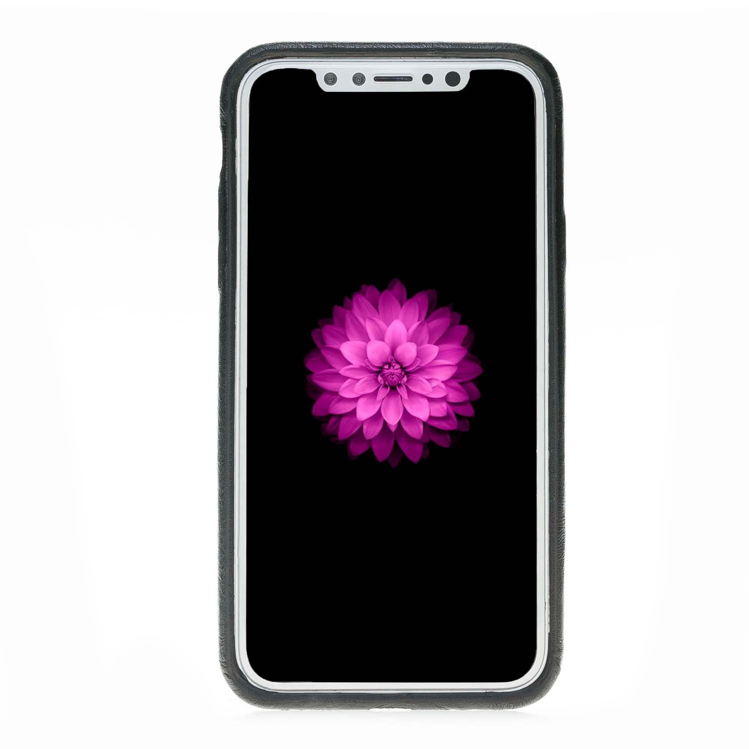Bouletta Echt Leder Case iPhone X Ultra Cover Schwarz