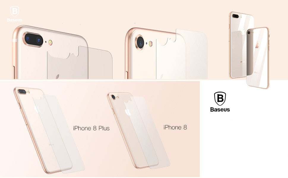 Baseus Panzerglas Rückseite Phone 8 Plus