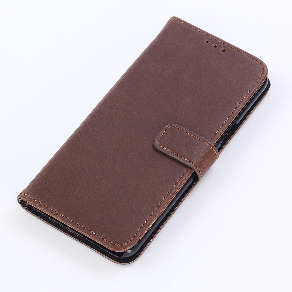 Leder Book Case Etui Galaxy S9 Braun