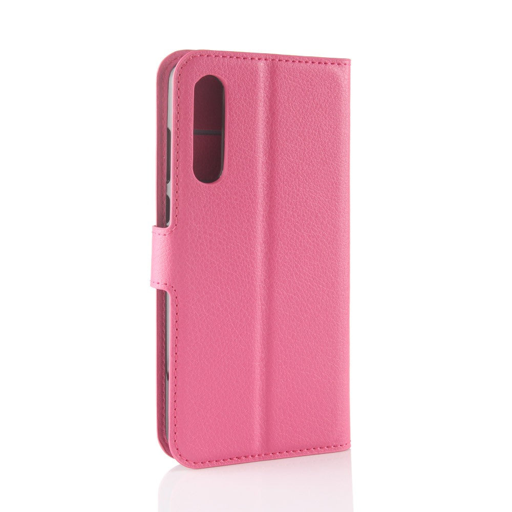 Leder Book Case Etui Huawei P20 Pro Rosa