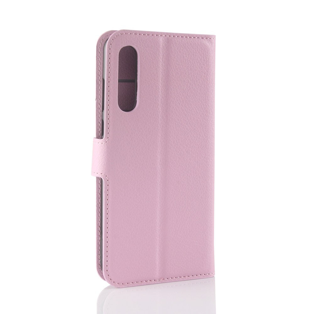 Leder Book Case Etui Huawei P20 Pro Pink