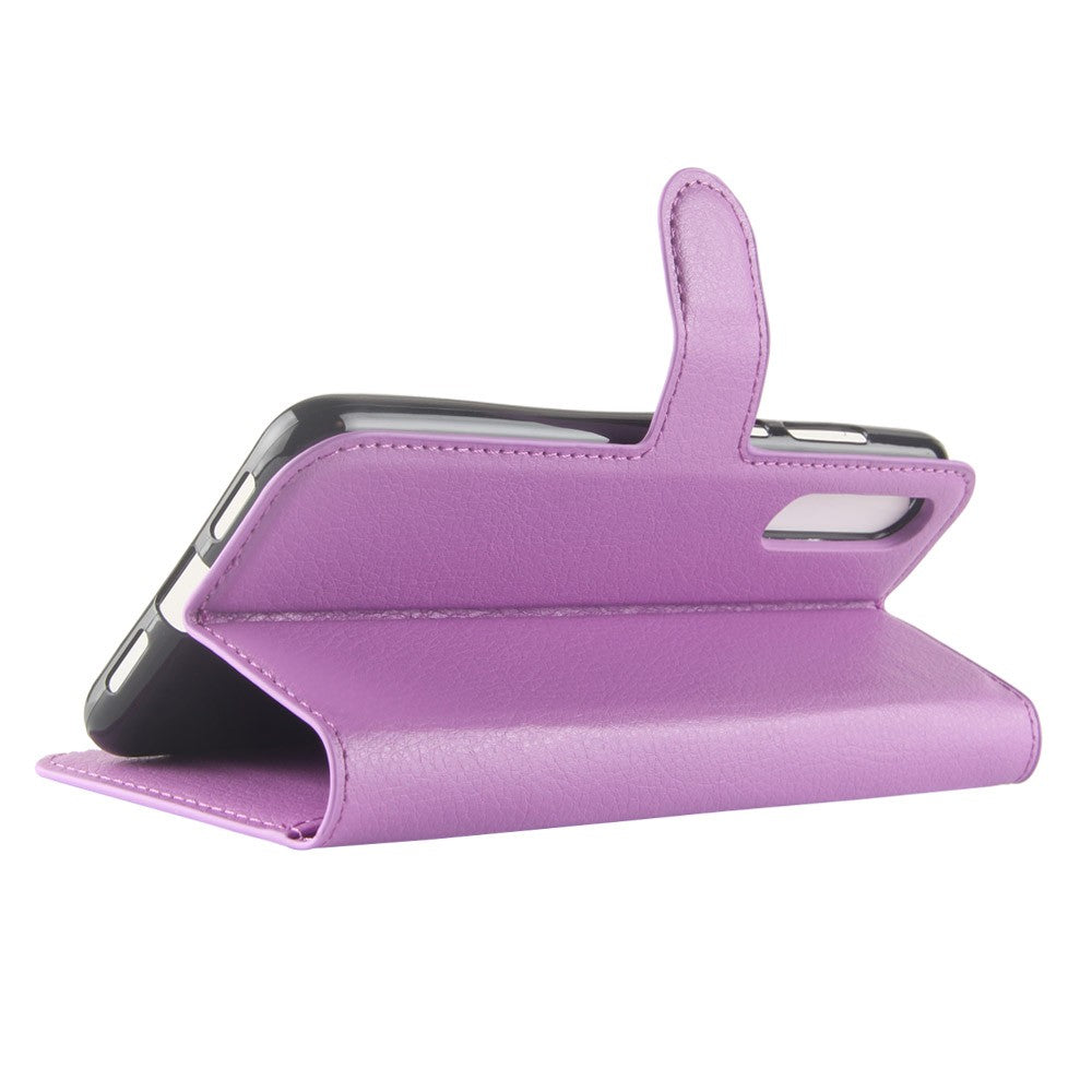 Leder Book Case Etui Huawei P20 Pro Lila