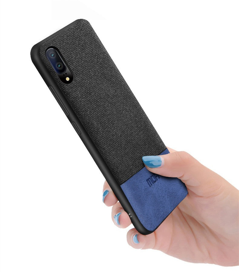 MOFI Huawei P20 Silikon Stoff Leder Hülle