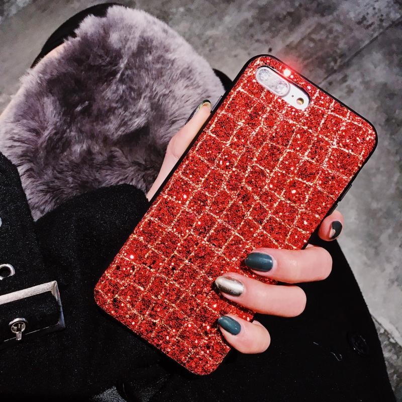 Bling Cover Hülle iPhone 7 Plus & 8 Plus Rot