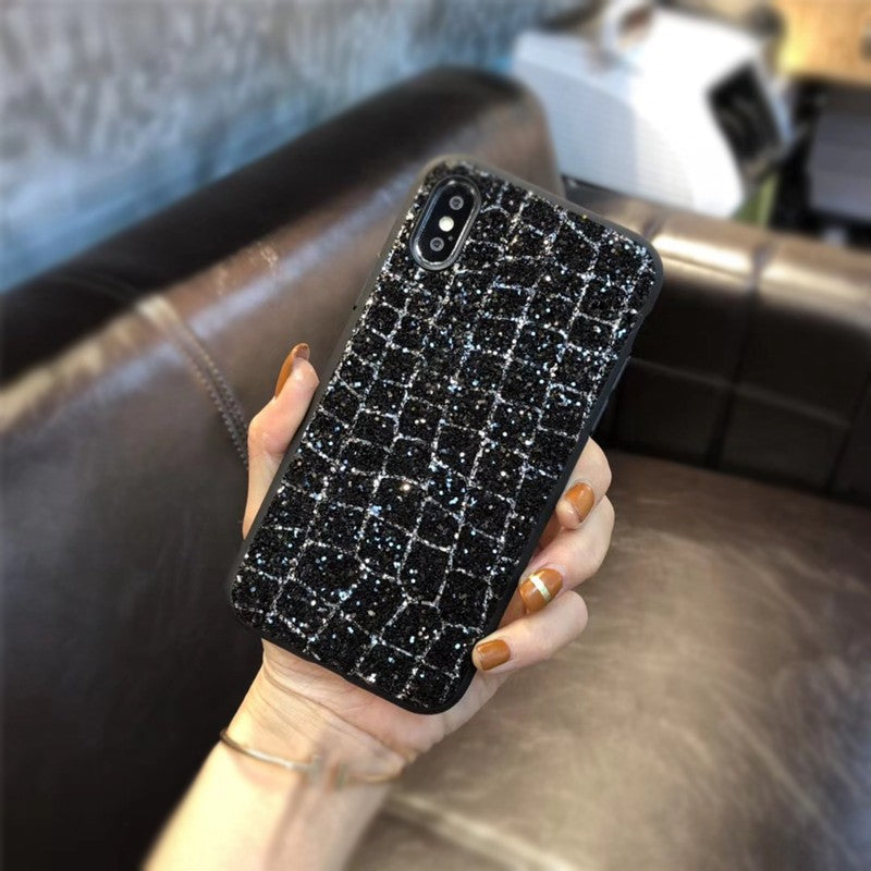 Bling Cover Case Hülle iPhone X Schwarz
