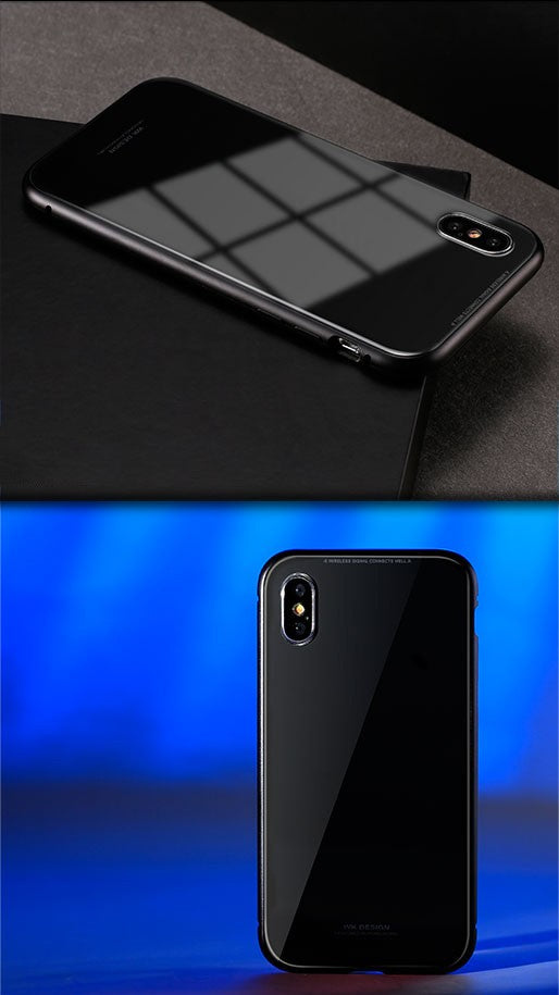 360° Magnet Cover Hülle iPhone X Schwarz + Panzer