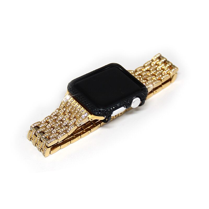 Bling Diamant Edelstahl Uhrenarmband für Apple Watch 3 2 1 42mm