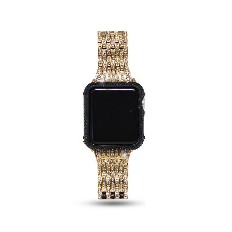 Bling Diamant Edelstahl Uhrenarmband für Apple Watch 3 2 1 42mm