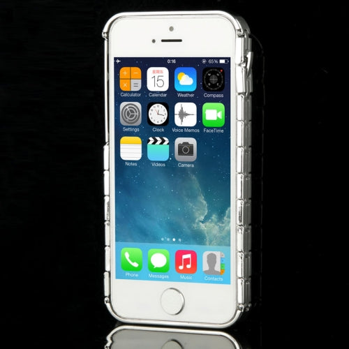 Alu Bumper Kette Schutzhülle Cover Case Silber iphone 5 / 5S /