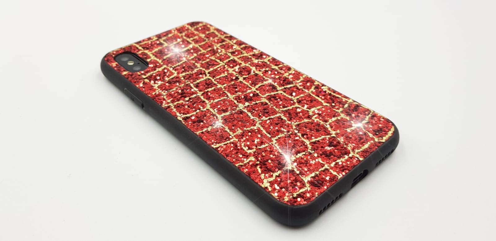Bling Cover Case Hülle iPhone X Rot