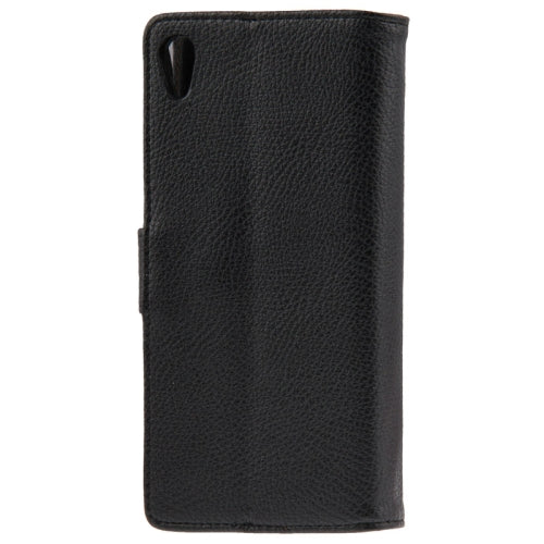 Leder Kreditkarte Ledertasche Etui Sony Xperia Z2 / L50w Schwarz