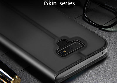 SZ Leder Book Case Etui Galaxy Note 9 Grau