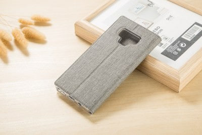 Galaxy Note 9 Book Case Wallet Tasche Grau