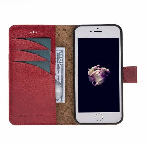 Bouletta Echt Leder Magic Wallet iPhone 7/8 Weinrot