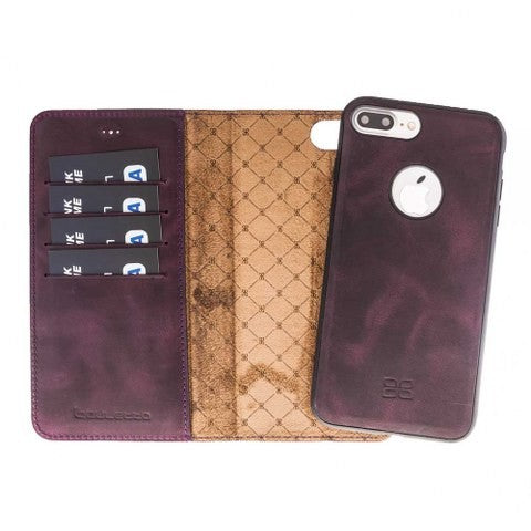 Bouletta Echt Leder Magic Wallet iPhone 7/8 Plus Lila