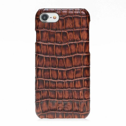 Bouletta Echt Leder Case iPhone 7/8 Ultimate Jacket Croco Braun