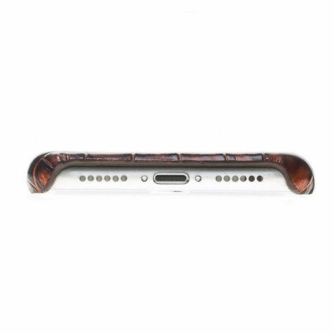Bouletta Echt Leder Case iPhone 7/8 Ultimate Jacket Croco Braun
