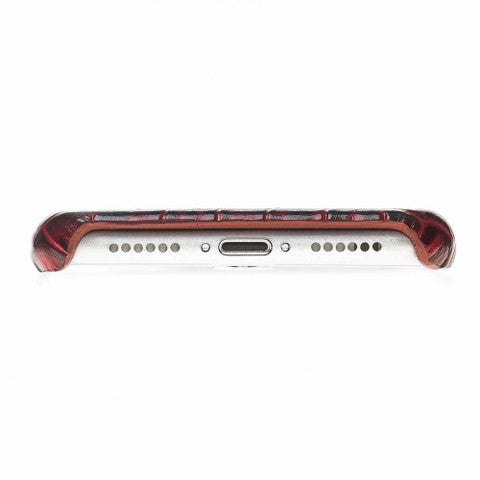 Bouletta Echt Leder Case iPhone 7/8 Ultimate Jacket Croco Rot