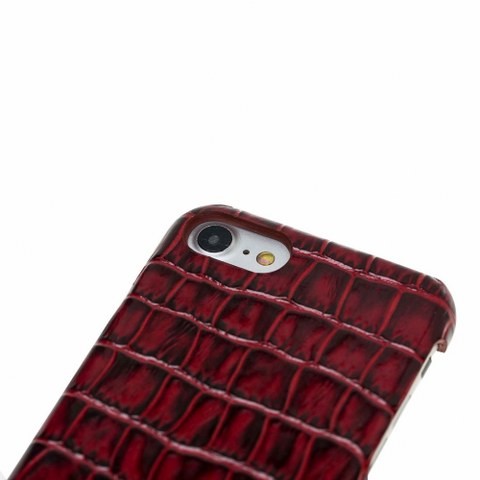 Bouletta Echt Leder Case iPhone 7/8 Ultimate Jacket Croco Rot