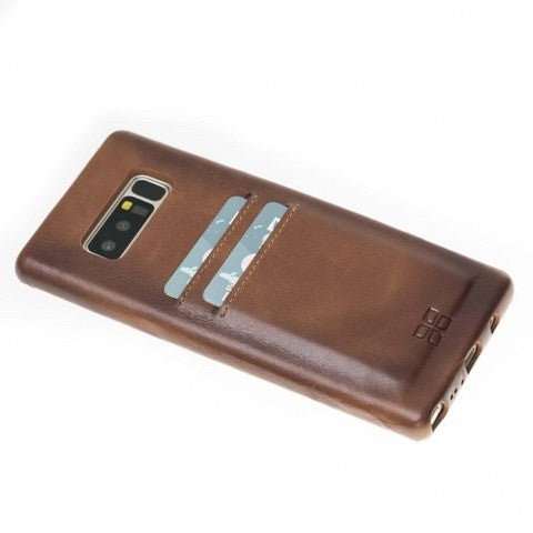 Samsung Note 8 Bouletta Echt Leder Ultra Cover CC Braun