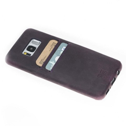 Samsung Galaxy S8 Bouletta Echt Leder Ultra Cover CC Lila