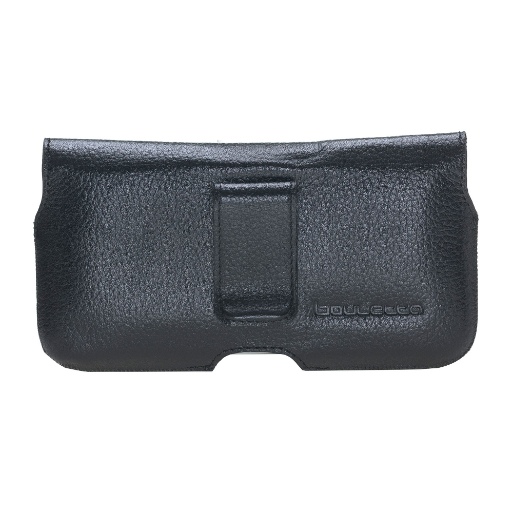 Aslant Lederschutzhülle für iPhone XS Max Rustikal Schwarz