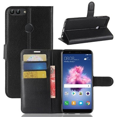 P Smart 2019 Leder Book Case Etui Schwarz