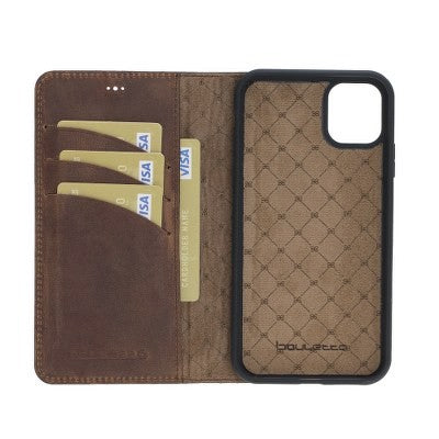 Bouletta Echt Leder Magic Wallet iPhone 11 Antik Braun