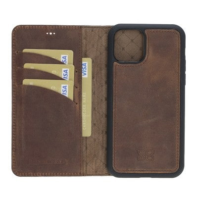 Bouletta Echt Leder Magic Wallet iPhone 11 Antik Braun