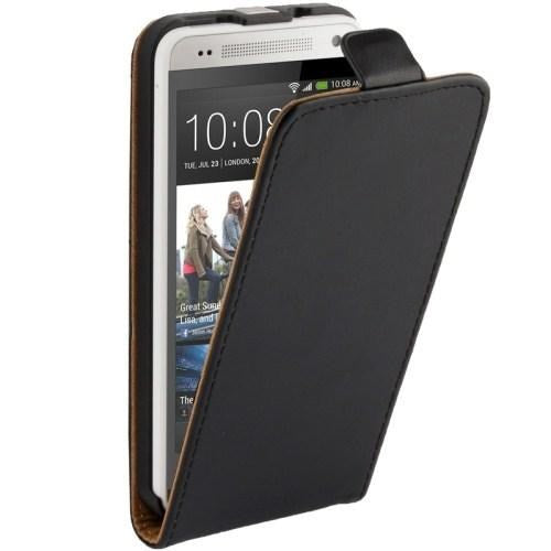 Schwarz Flip Leder HTC One Mini M4