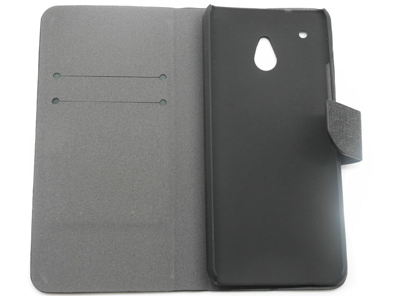 Schwarz Leder Kreditkarte HTC One Mini M4