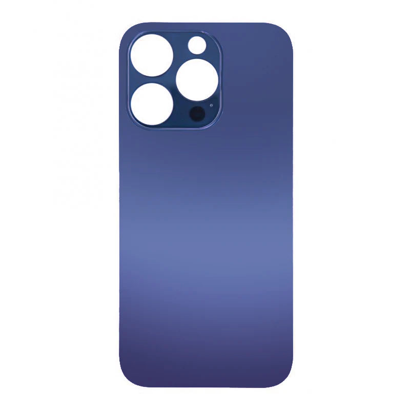 iPhone 14 Pro Max Extra Glas Rückglas mit vergrössertem Kamerarahmen – Schwarz, Silber, Gold, Lila