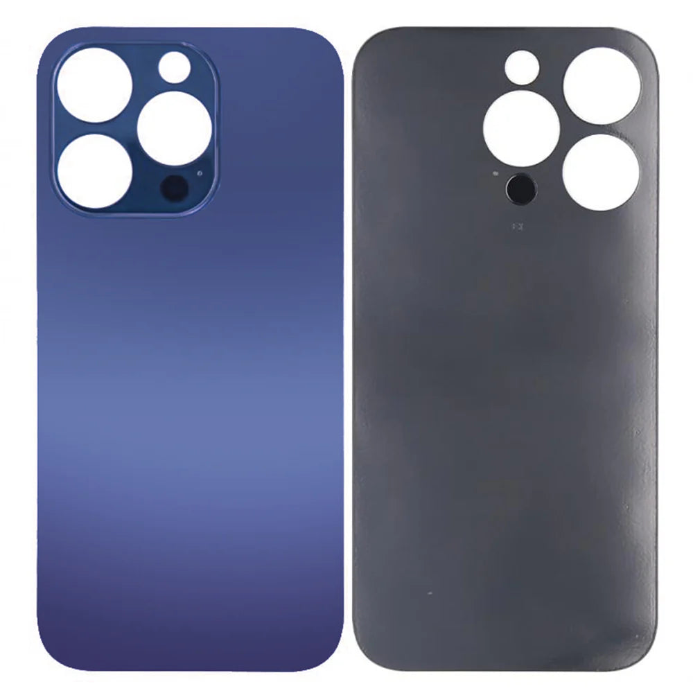 iPhone 14 Pro Max Extra Glas Rückglas mit vergrössertem Kamerarahmen – Schwarz, Silber, Gold, Lila