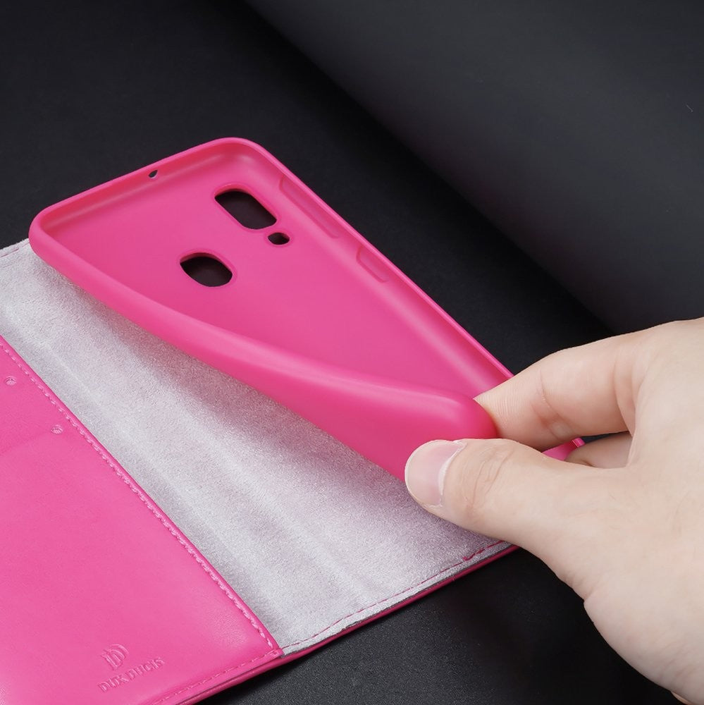 DUX DUCIS Bookcase schutzhülle Aufklappbare hülle für Samsung Galaxy A40 Rosa Pink