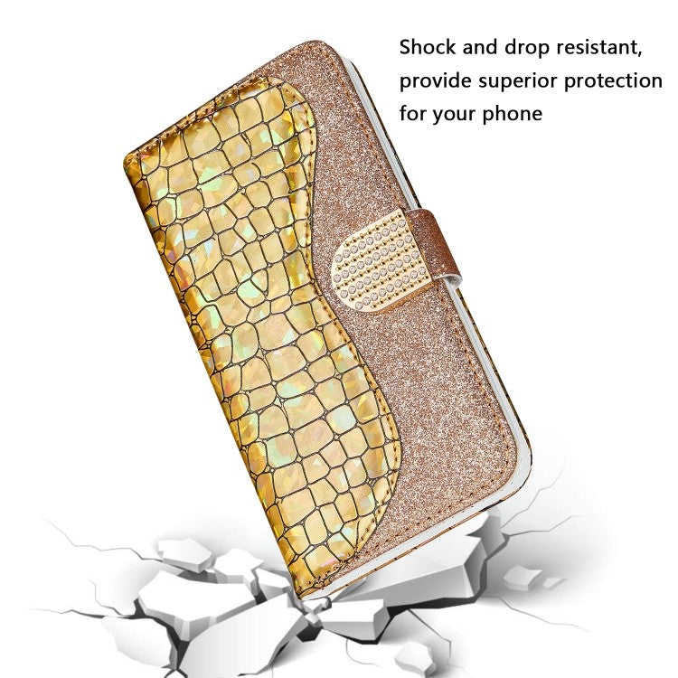 Bling Glitzer Book Wallet ID Case Hülle für Samsung Galaxy s20 Gold