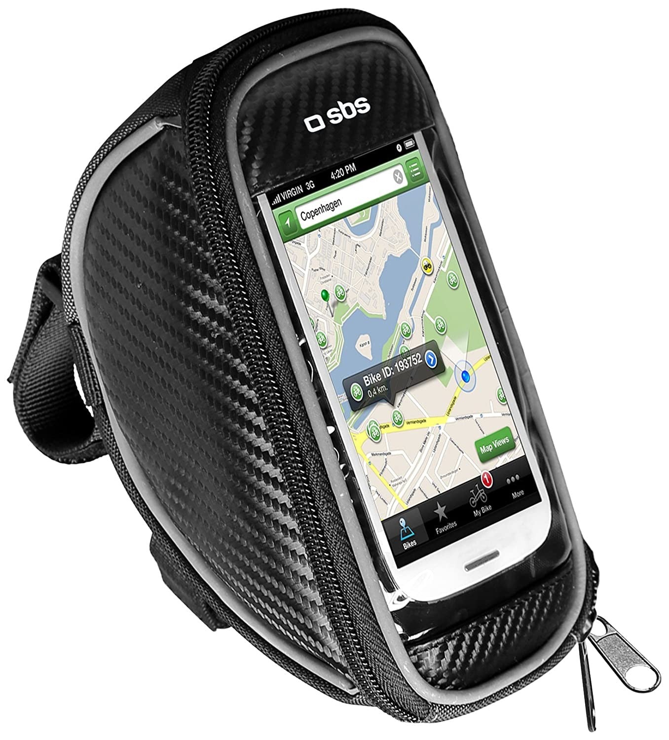 SBS UNIVERSELLE FAHRRADHALTERUNG FÜR SMARTPHONES BIS 5,5" Carbon