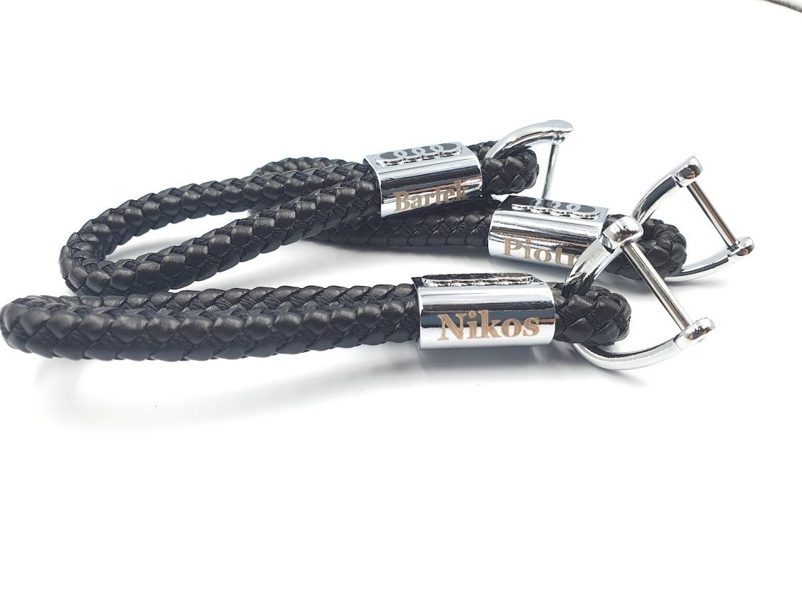 Mercedes Schlüsselanhänger Leder Schwarz