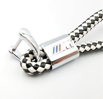 BMW M Power Schlüsselanhänger Leder Schwarz (Auf Wunsch mit Gravur)