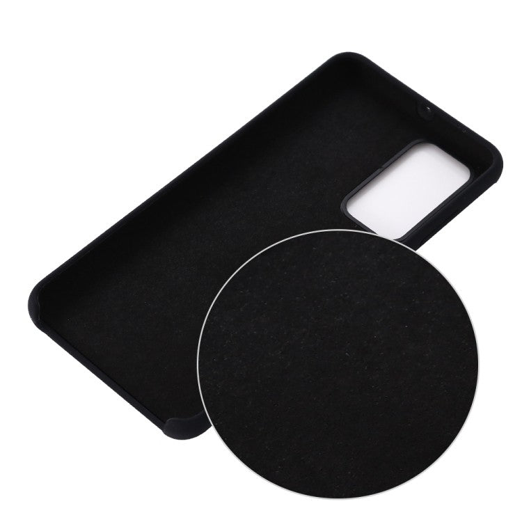 Huawei P40 Pro Liquid Schutzhülle Silikon Tasche Schutz Case Schwarz
