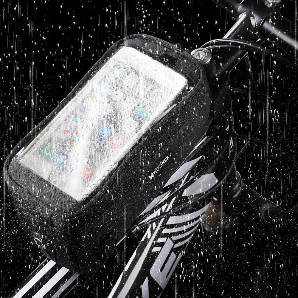 Fahrradtasche Rahmentasche Handyhalterung für Smartphone max 6,5 Zoll 1L schwarz