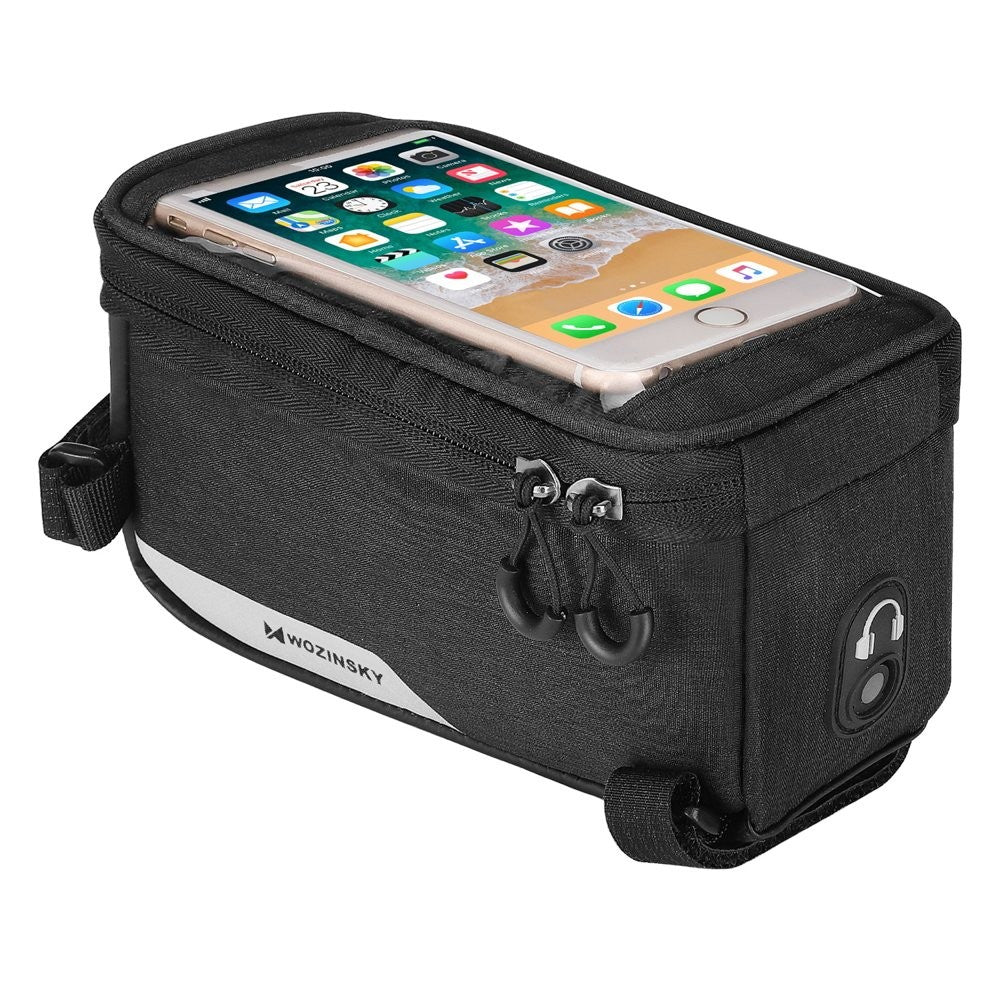 Fahrradtasche Rahmentasche Handyhalterung für Smartphone max 6,5 Zoll 1L schwarz