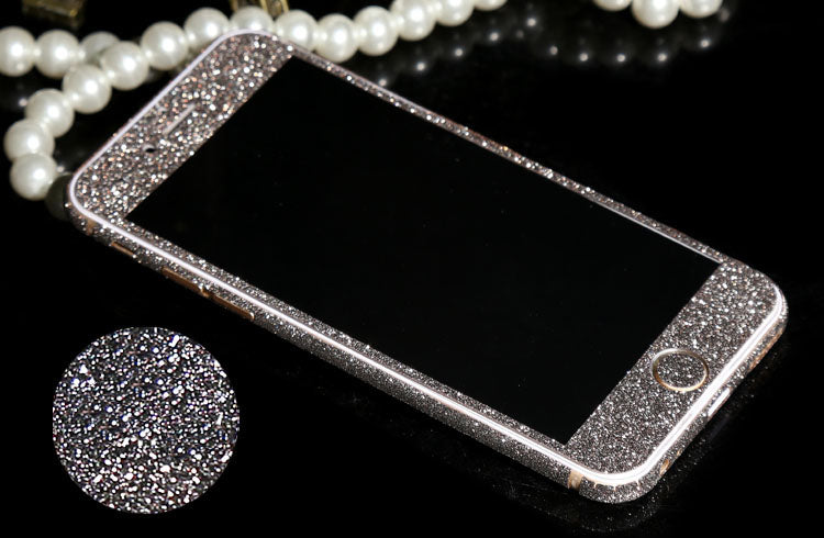 iphone 6 6S Schwarz Bling Aufkleber Schutz-Folie Sticker