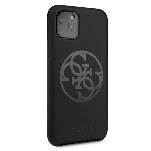 Guess - 4G Silicon Collection Print Logo Case - Apple iPhone 11 Pro - Schwarz - Hard Cover - Schutzhülle