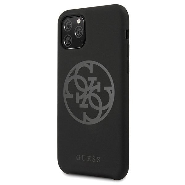 Guess - 4G Silicon Collection Print Logo Case - Apple iPhone 11 Pro - Schwarz - Hard Cover - Schutzhülle