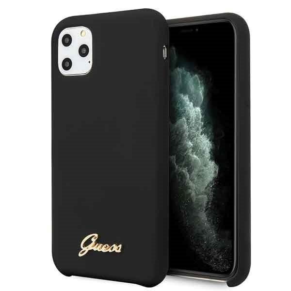 Guess Hard Case Silikon Vintage schwarz für Iphone 11 Pro