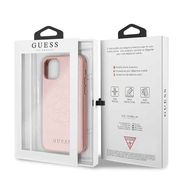 Guess Hard Case Saffiano 4G Circle Logo für Iphone 11 Pro Pink