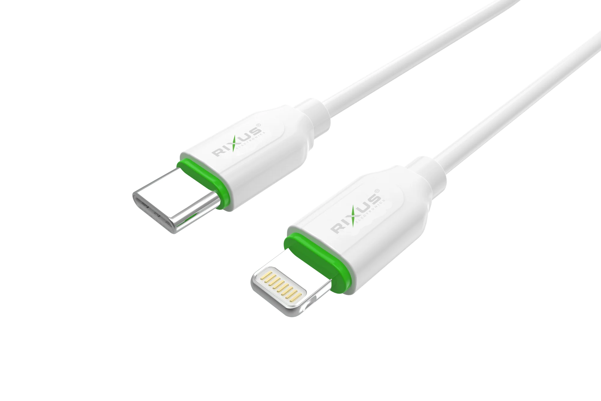 Rixus RXU82C Boost USB-A zu USB-C 200 cm Kabel – Weiss